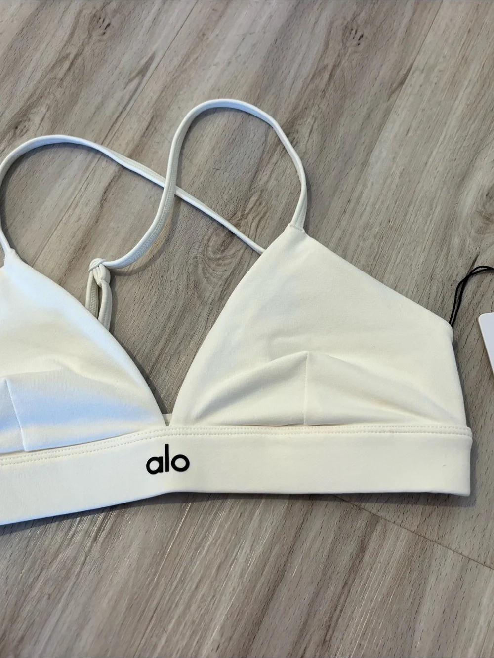 NWT!! ALO Yoga Ivory/Black Splendor Bra